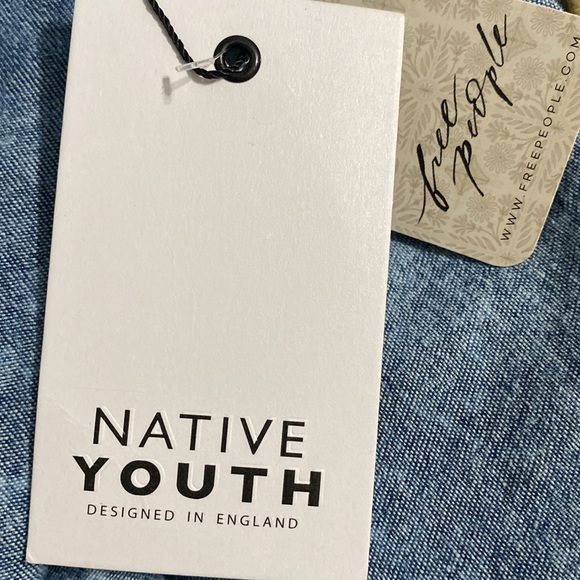 Free people native youth vest and jeans L NWT 100 cotton lightweight set - Picture 15 of 16